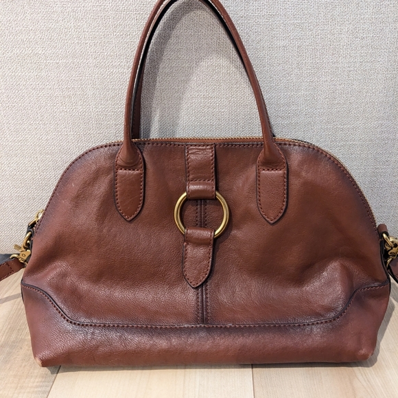 Frye Ring Dome Leather Satchel Bag - Picture 14 of 14